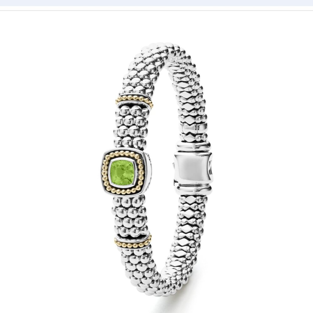 RIttenhouse Collection Peridot Caviar 18K 9mm Bracelet from Lagos - Picture 3 of 11